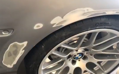 BMW M3 CSL – rear quarter damage repair